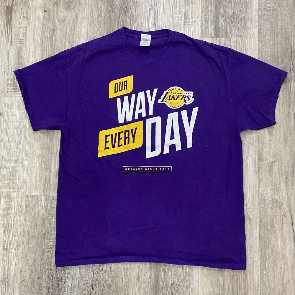 Los Angeles Lakers Shirt Men's XL‎ Purple NBA Basketball Our Day Every Day 2016